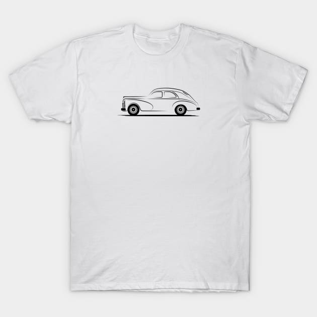 Peugeot 203 Black T-Shirt by PauHanaDesign